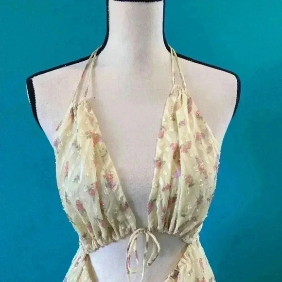 New with tags ASOS DESIGN high low hem tie front beach maxi dress - Picture 5 of 10